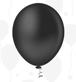 BALÃO LISO REDONDO - PIC PIC Nº 08 - PRETO - Pacote com 50 unidades