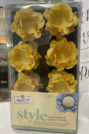 FORMINHA PARA DOCES - STYLE - AMARELO CANDY - Caixa com 40 unidades