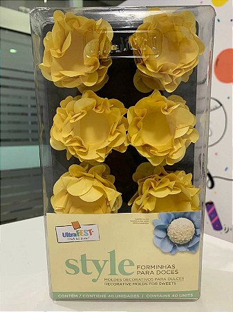 FORMINHA PARA DOCES - STYLE - AMARELA - Caixa com 40 unidades