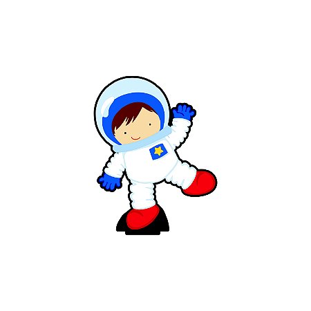SILHUETA DECORATIVA PARA MESA - ASTRONAUTA -  MENINO - 1 unidade