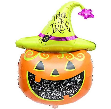 BALÃO METALIZADO ABÓBORA (HALLOWEEN) - 1 unidade