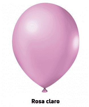 BALÃO LISO REDONDO - JOY Nº 05 - ROSA CLARO - Pacote com 50 unidades