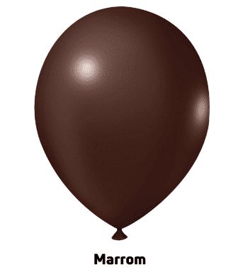 BALÃO LISO REDONDO - JOY Nº 05 - MARROM - Pacote com 50 unidades