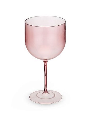 TAÇA GIN ACRÍLICA - ROSE TRANSPARENTE - 500 ml - 1 unidade