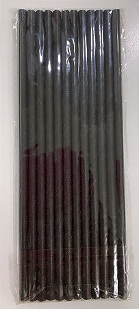 CANUDO DE PAPEL LISO - PRETO - Pacote com 12 unidades
