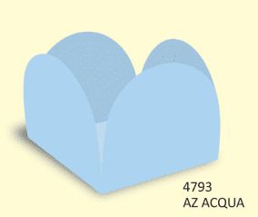 FORMINHA PARA DOCES CAIXETA 35mm - AZUL CANDY - Pacote com 50 unidades