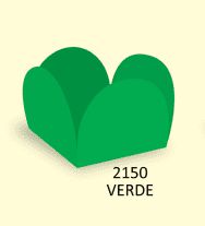 FORMINHA PARA DOCES CAIXETA 35mm - VERDE - Pacote com 50 unidades