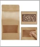 EMBALAGEM KRAFT COM VISOR - 14 x 22 cm - Pacote com 10 Unidades