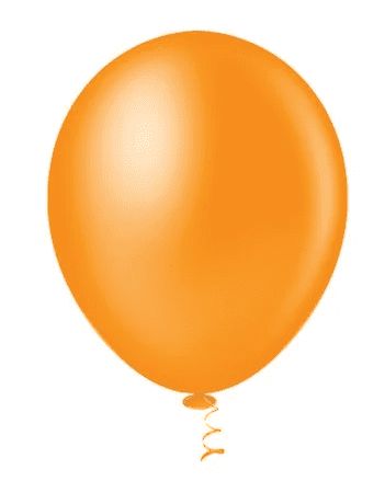 BALÃO LISO REDONDO - PIC PIC Nº 05 - LARANJA - Pacote com 50 unidades