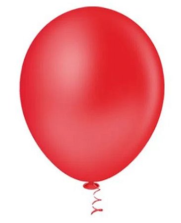 BALÃO LISO REDONDO - PIC PIC Nº 05 - VERMELHO - Pacote com 50 unidades