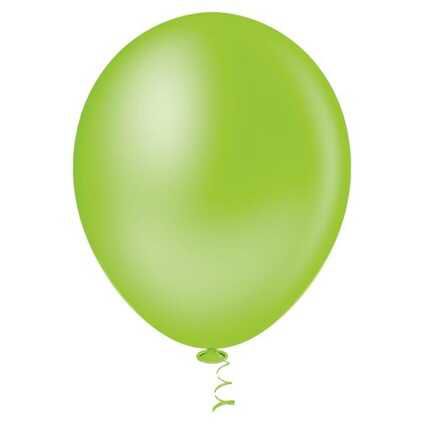 BALÃO LISO REDONDO - PIC PIC Nº 16 - VERDE LIMÃO - Pacote com 12 unidades