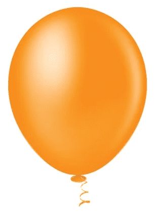 BALÃO LISO REDONDO - PIC PIC Nº 16 - LARANJA - Pacote com 12 unidades