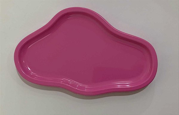 BANDEJA ORGÂNICA MODELO I 19X12 cm - ROSA CLARO - 1 unidade