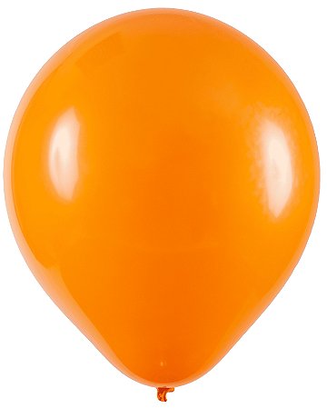 BALÃO REDONDO LISO - ART-LATEX Nº 07 -  LARANJA - Pacote com 50 unidades