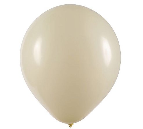 BALÃO LISO - ART-LATEX Nº16 -  MARFIM - Pacote com 12 unidades