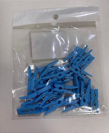 MINI PREGADOR EM MDF - AZUL - Pacote com 24 unidades