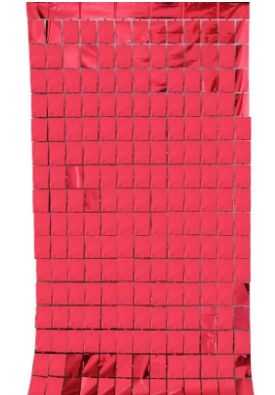 CORTINA METALIZADA SHIMMER WALL - VERMELHO - 1 unidade