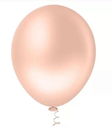 BALÃO LISO REDONDO - PIC PIC Nº 05 -  LARANJA CANDY  - Pacote com 50 unidades