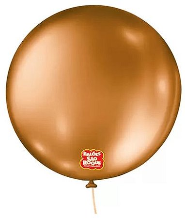 BALÃO LISO REDONDO - SÃO ROQUE Nº 16 - METÁLICO - COBRE- Pacote com 10 unidades