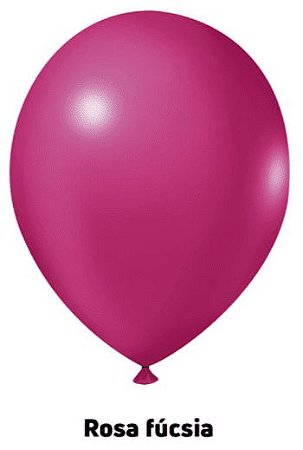 BALÃO REDONDO LISO- ART-LATEX Nº16 -  FUCSIA - Pacote com 12 unidades