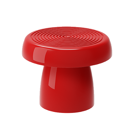 BANDEJA REDONDA ALEGRA 20 CM + PÉ (VASO) 15 CM - VERMELHA - Produfest