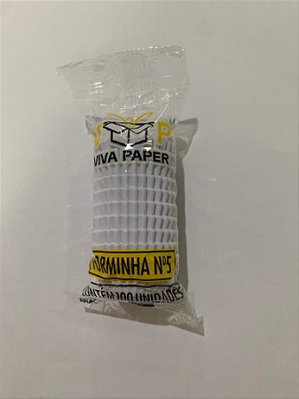 FORMINHA DE PAPEL PARA DOCES Nº 5 - ULTRAFEST - BRANCA - Pacote com 100 unidades