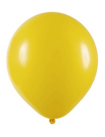 BALÃO LISO - ART-LATEX Nº16 - AMARELO - Pacote com 12 unidades
