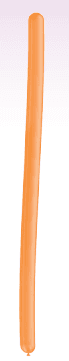 BALÃO CANUDO 260 - SÃO ROQUE - LARANJA MANDARIM - Pacote com 50 unidades