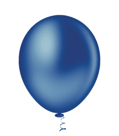BALÃO LISO REDONDO - PIC PIC Nº 16 - AZUL ESCURO - Pacote com 12 unidades