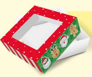CAIXA PARA DOCES NATAL - 7,5 x 7,5 x 3,5 - 1 unidade