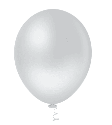 BALÃO LISO REDONDO - PIC PIC Nº 05 -  CINZA CANDY  - Pacote com 50 unidades