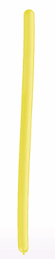 BALÃO CANUDO 260 - SÃO ROQUE - AMARELO CITRINO - Pacote com 50 unidades.