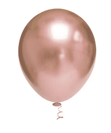BALÃO PLATINO REDONDO - ROSE GOLD - PIC PIC Nº 16 - Pacote com 12 unidades