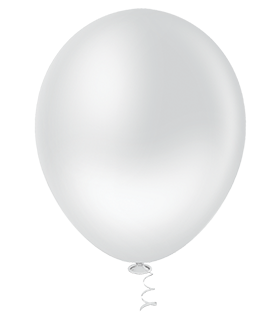BALÃO PEROLA REDONDO - PIC PIC N°16 BRANCO - Pacote com 12 unidades