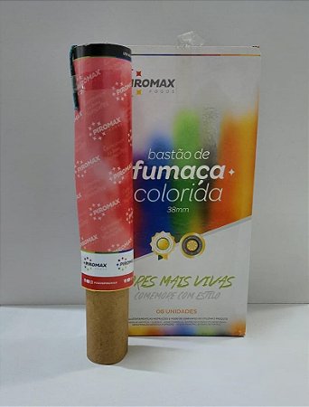FUMAÇA COLORIDA BASTÃO 38 MM - VERMELHO - 1 UNIDADE