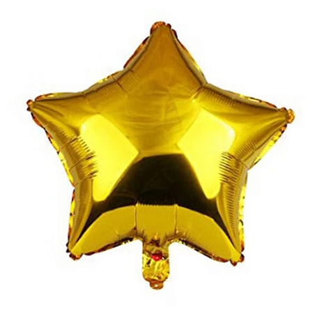 BALÃO METALIZADO ESTRELA - DOURADA - 25CM - 1 unidade