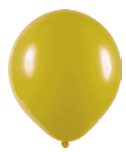 BALÃO LISO REDONDO - ART-LATEX Nº 24 - MOSTARDA - Pacote com 3 unidades