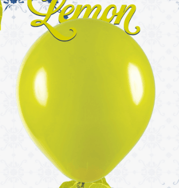 BALÃO REDONDO LISO- ART-LATEX Nº 05 - LEMON - Pacote com 50 unidades