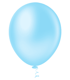BALÃO REDONDO - ART-LATEX Nº16 -  AZUL CLARO - Pacote com 12 unidades