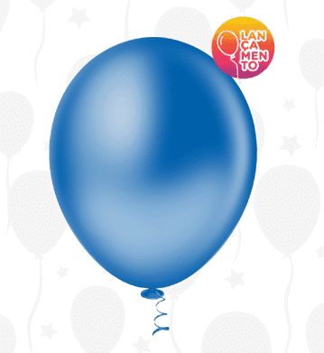 BALÃO LISO REDONDO - PIC PIC Nº 05 - AZUL ESCURO - Pacote com 50 unidades