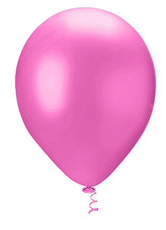 BALÃO PEROLA REDONDO - PIC PIC N°16- ROSA MALIBU- Pacote com 12 unidades