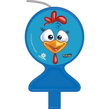VELA PLANA GALINHA PINTADINHA - 1 UNIDADE