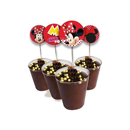 COLHER COM ENFEITE MINNIE RED (VERMELHA) - 20 UNIDADES