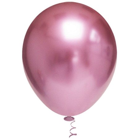 BALÃO PLATINO REDONDO - ROSA - PIC PIC Nº 05 - Pacote com 25 unidades