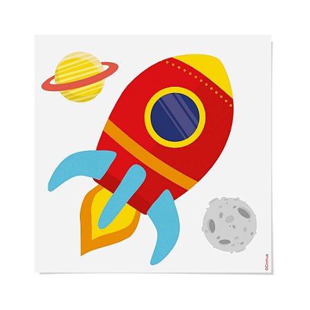 CARTELA TRANSFER PARA CAMISETAS ASTRONAUTA - 1 unidade