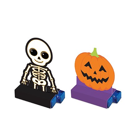 CAIXA BIS DOCES OU TRAVESSURAS - HALLOWEEN - Pacote com 8 unidades