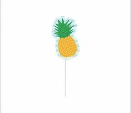 PALITO DECORATIVO FRUTAS (ABACAXI) - Pacote com 10 unidades