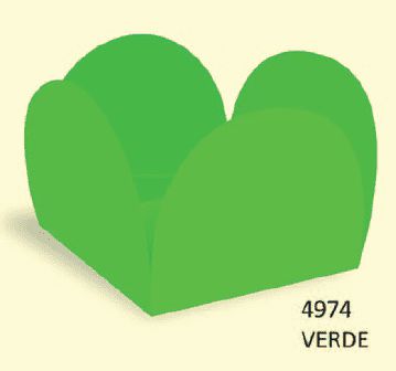 FORMINHA PARA DOCES CAIXETA 35mm NEON - VERDE - Pacote com 50 unidades