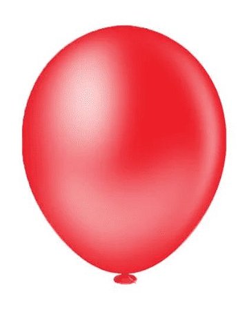 BALÃO LISO REDONDO - PIC PIC Nº 08 - VERMELHO - Pacote com 50 unidades