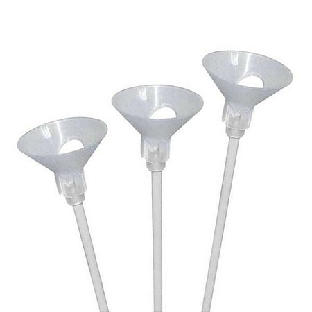 VARETA PARA BALAO 32 CM - TRANSPARENTE - 1 PACOTE COM 10 UNIDADES